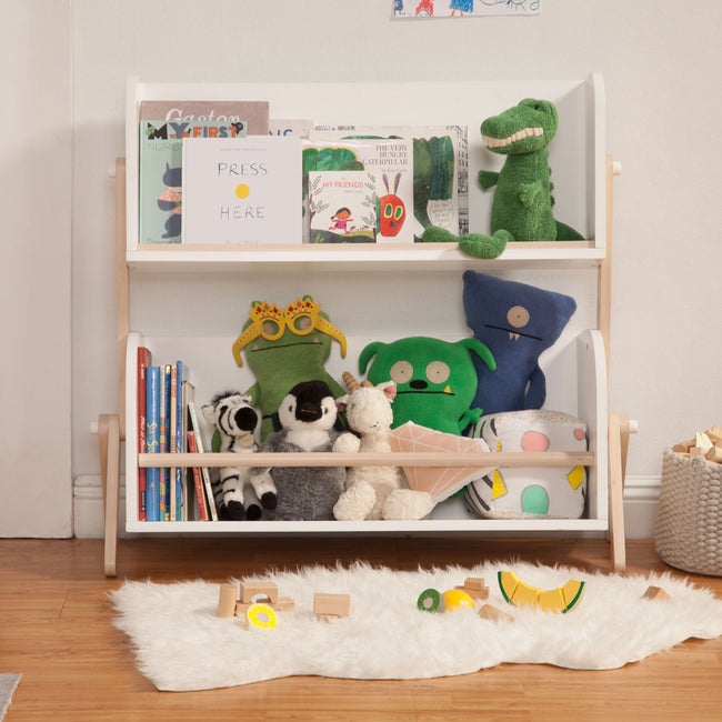 M10611WNX,Babyletto Kids,Tally Storage and Bookshelf in White and Washed Natural Finish