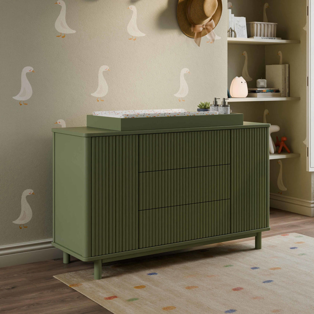 M29816OL,Babyletto,Pogo Tambour Assembled Dresser in Olive