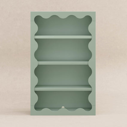 M31111LS,Babyletto Kids,Lido Wave Bookcase in Light Sage