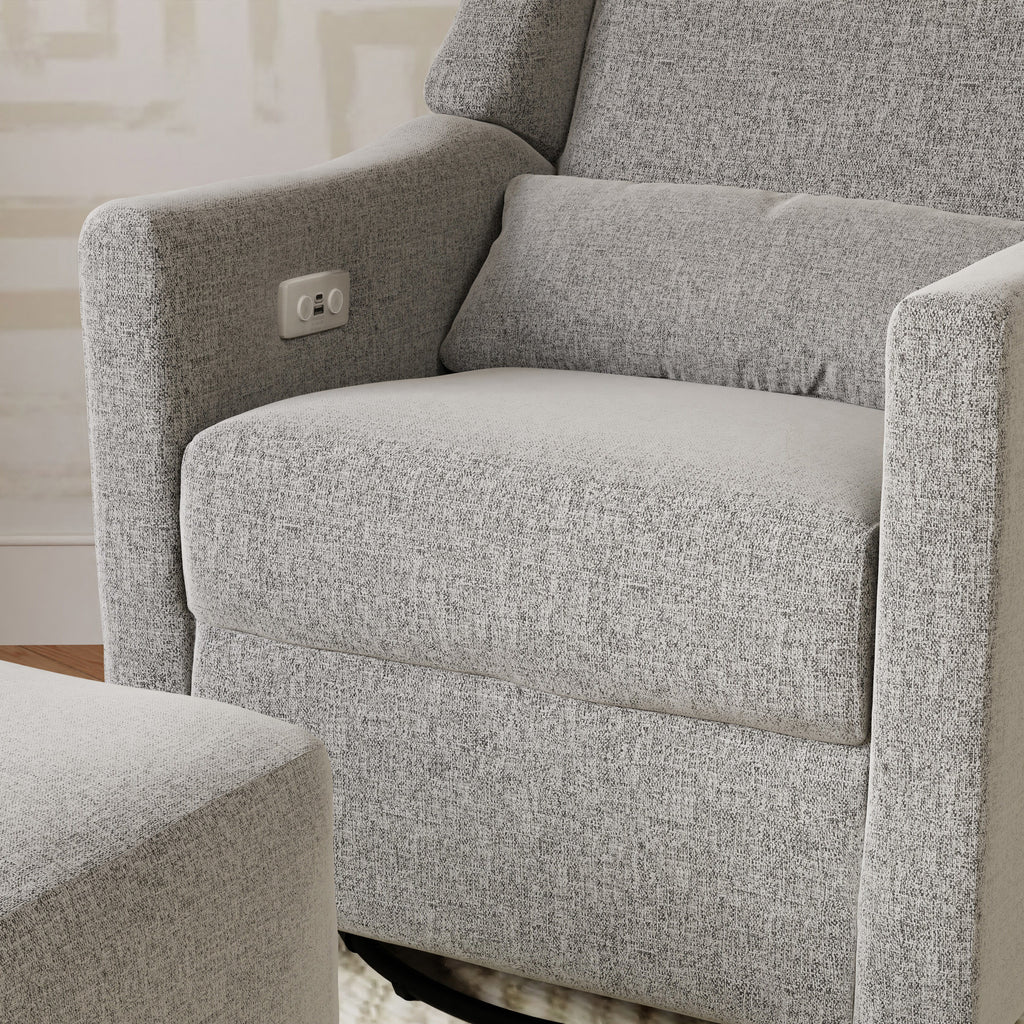 M11288PGEW,Kiwi Glider Recliner w/ Electronic Control and USB in Performance Grey Eco-Weave