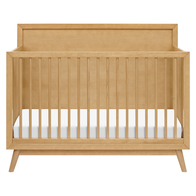 M15901HY,Babyletto,Palma Mid-Century 4-in-1 Convertible Crib w/ Toddler Bed Conversion in Honey