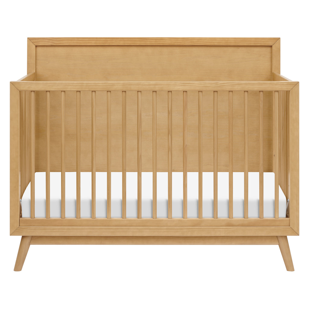 M15901HY,Babyletto,Palma Mid-Century 4-in-1 Convertible Crib w/ Toddler Bed Conversion in Honey