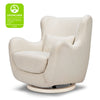 M24187WBIB,Nursery Works,Solstice Swivel Glider in Ivory Boucle w/Ivory Wood Base