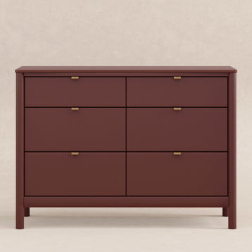 M25616CR,Babyletto,Bondi 6-Drawer Assembled Dresser in Crimson