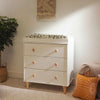 M9023WN,Babyletto,Lolly 3-Drawer Changer Dresser w/Removable Changing Tray in White/Natural