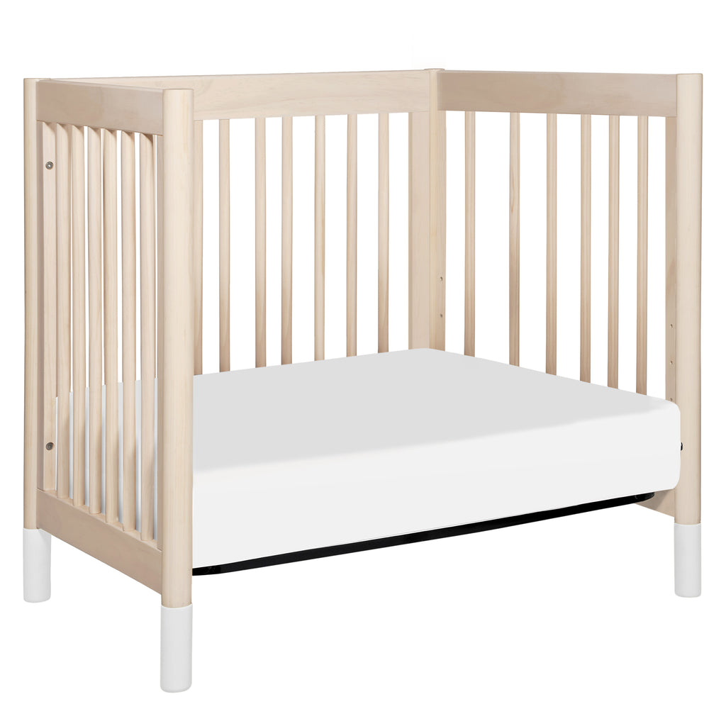 M12998NXW,Babyletto,Gelato 4-in-1 Convertible Mini Crib and Twin bed in Washed Natural Finish w/White Feet