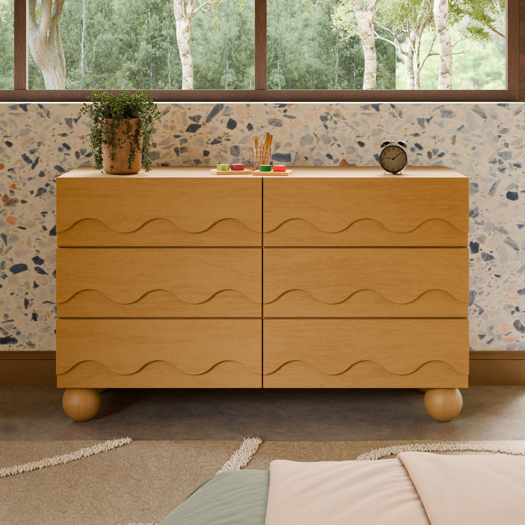 Lido Wave 6-Drawer Wide Assembled Dresser (56")