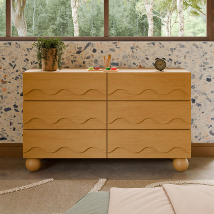 Lido Wave 6-Drawer Wide Assembled Dresser (56")