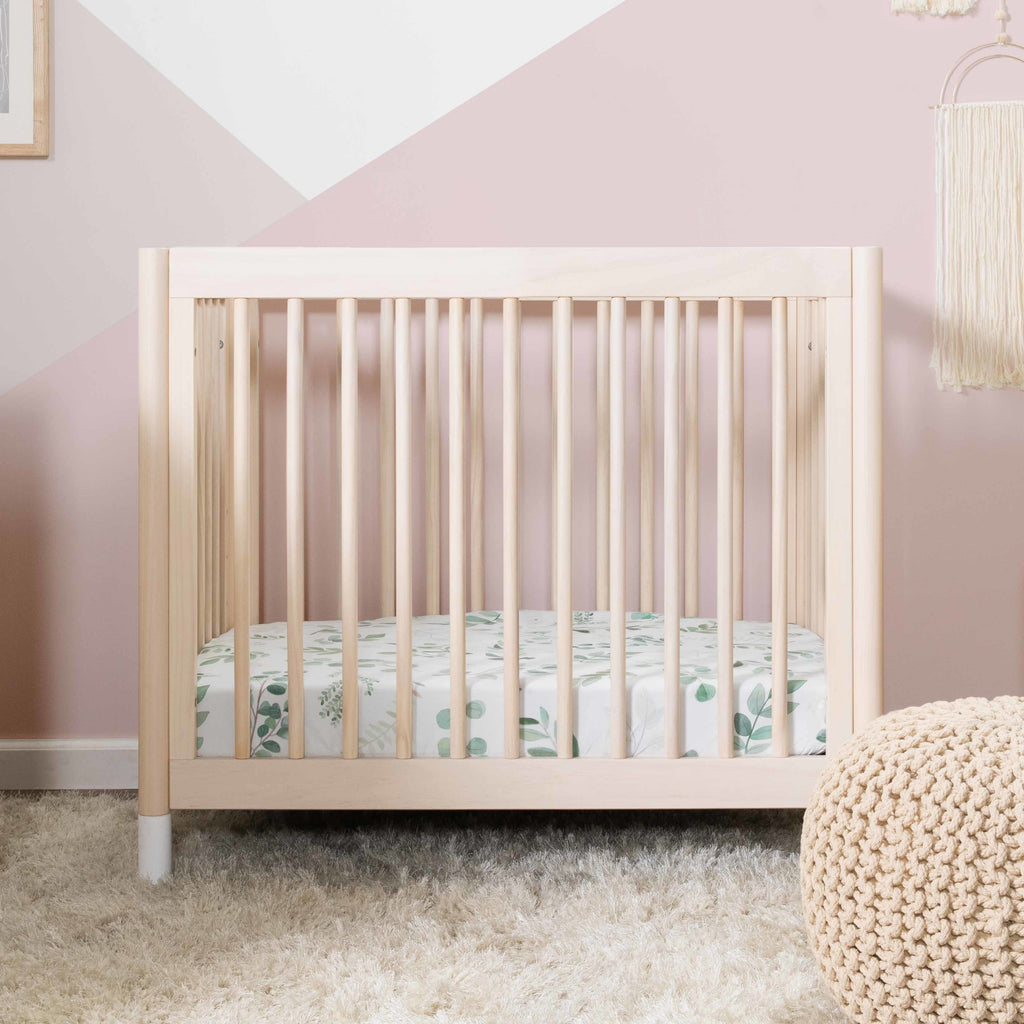 M12998NXW,Babyletto,Gelato 4-in-1 Convertible Mini Crib and Twin bed in Washed Natural Finish w/White Feet