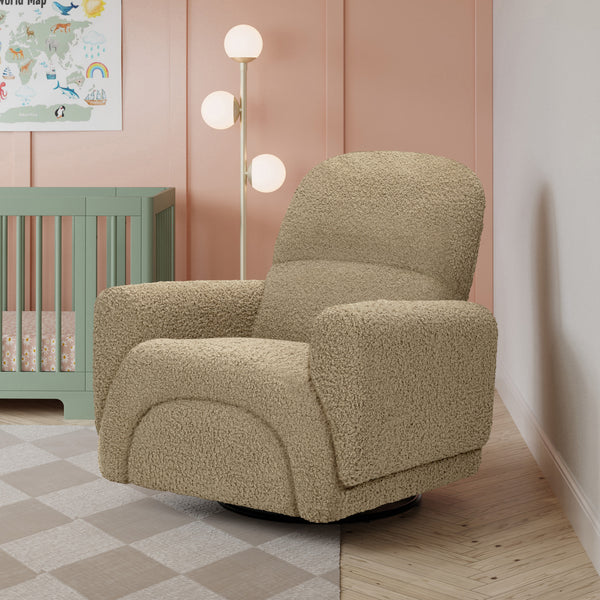 M30087LT,Babyletto,Rainbow Recliner and Swivel Glider in Latte Teddy Loop