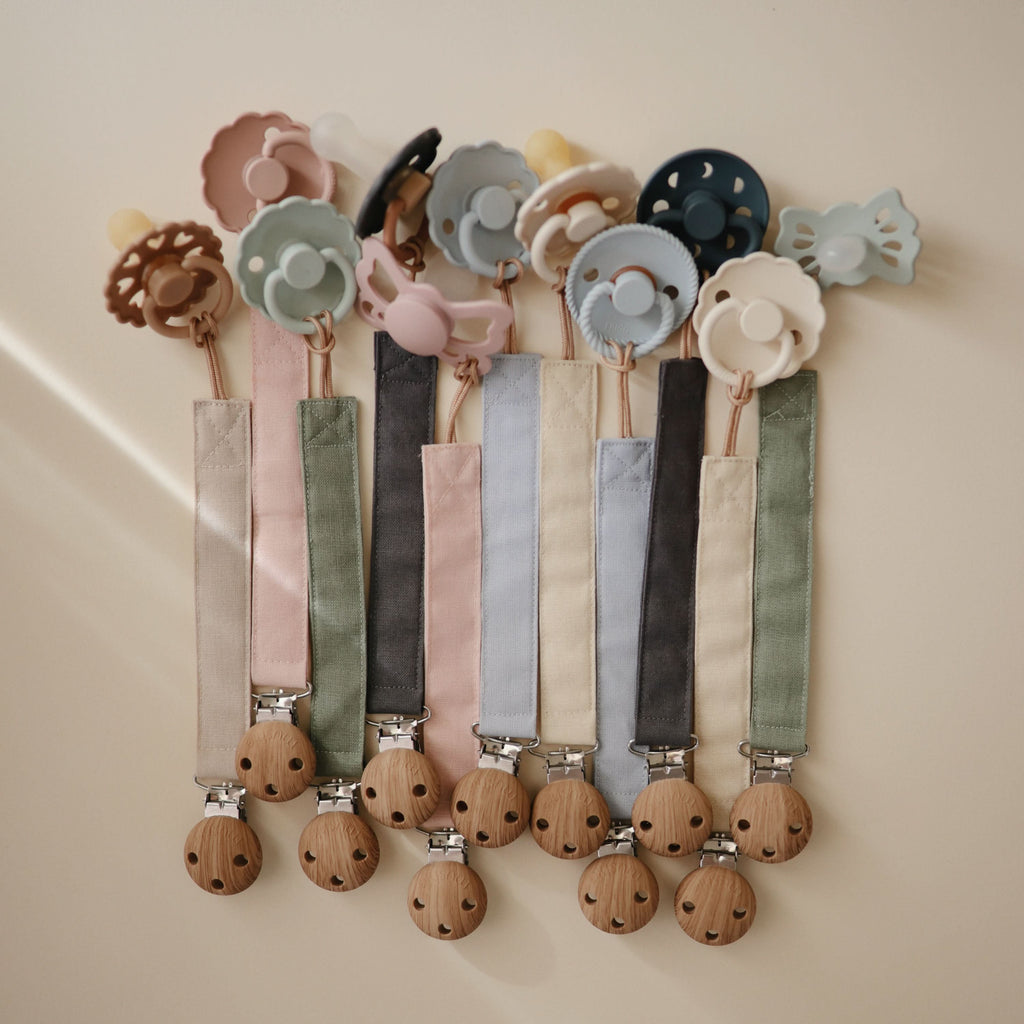 LPC-101, Linen Pacifier Clip 2-Pack | LPC-102, Linen Pacifier Clip 2-Pack | LPC-103, Linen Pacifier Clip 2-Pack | LPC-104, Linen Pacifier Clip 2-Pack