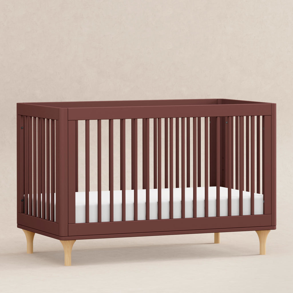 M9001CRN,Babyletto,Lolly 3-in-1 Convertible Crib w/Toddler Bed Conversion in Crimson/Natural