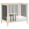 M12998NXB,Babyletto,Gelato 4-in-1 Convertible Mini Crib and Twin bed in Washed Natural/Black