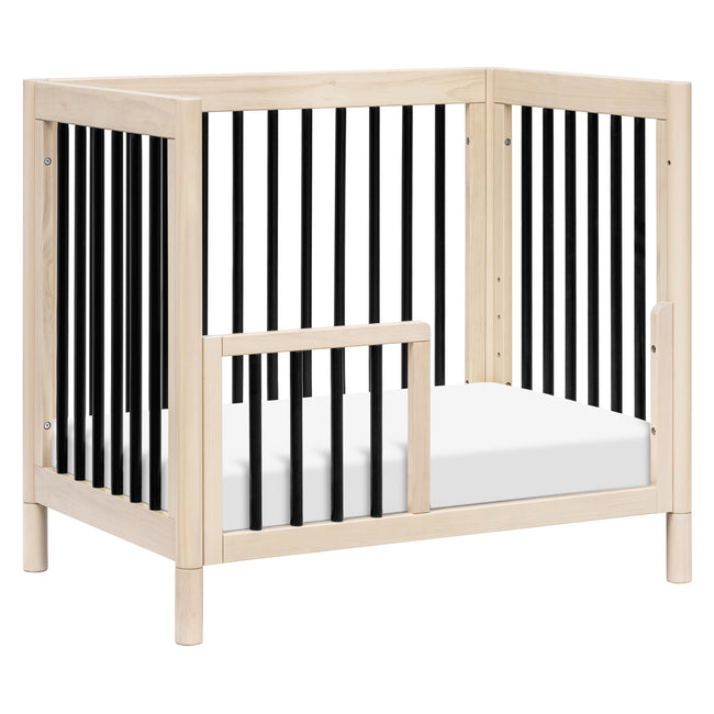 M12998NXB,Babyletto,Gelato 4-in-1 Convertible Mini Crib and Twin bed in Washed Natural/Black