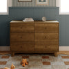 M32526NL,Hudson Modern 6-Drawer Assembled Double Dresser in Natural Walnut