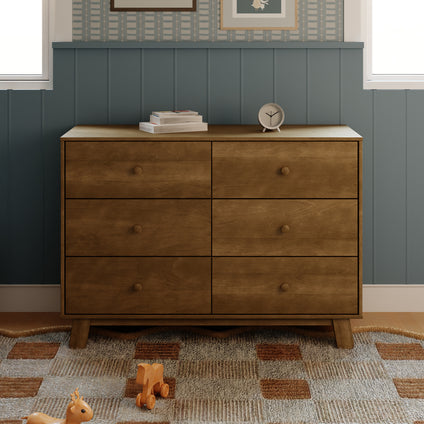 M32526NL,Babyletto,Hudson Modern 6-Drawer Assembled Double Dresser in Natural Walnut