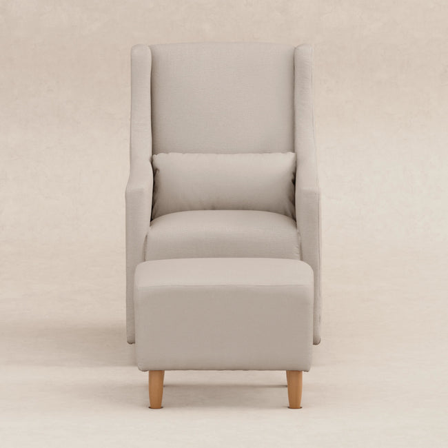 M11287PBEW,Babyletto,Toco Swivel Glider and Ottoman in Performance Beach Eco-Weave