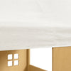 M32859FCS,Babyletto Kids,Uchi Montessori-Inspired House Full Bed Canopy in Fog Chatham Stripe Performance Eco-Weave