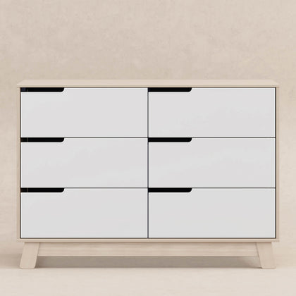 M4216NXW,Babyletto,Hudson 6-Drawer Double Dresser  Assembled in Washed Natural and White
