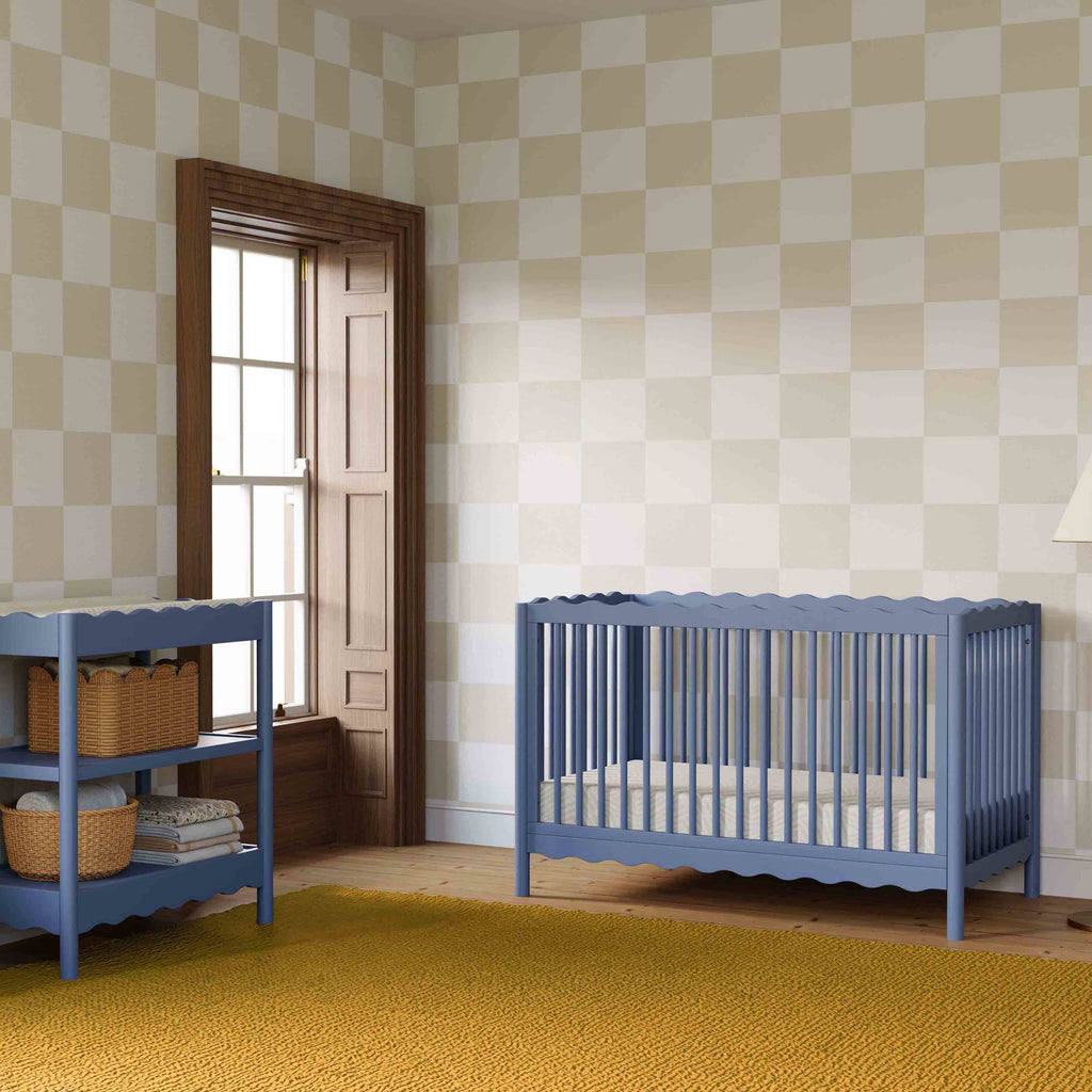 M27901CVB,Babyletto,Swell 4-in-1 Convertible Crib w/Toddler Conversion Kit in Cove Blue