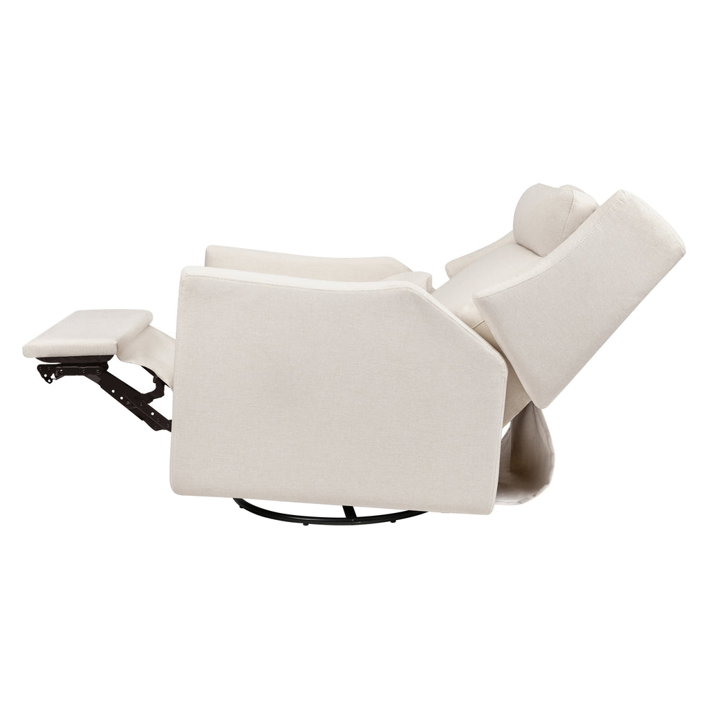 M11286PCMEW,Babyletto,Kiwi Plus Power Glider Recliner w/ Power Headrest in Performance Cream Eco-Weave