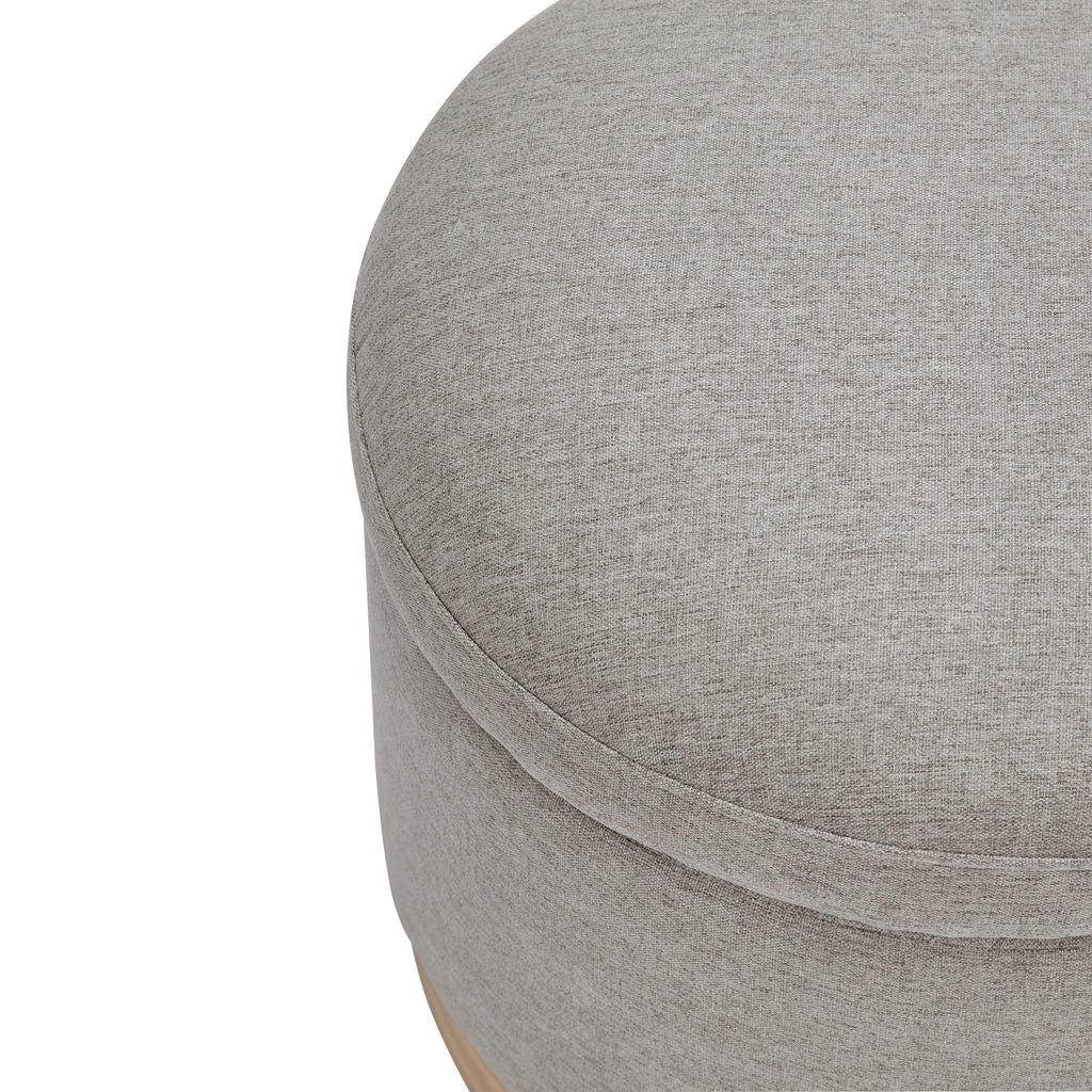 M22885PGEWLB,Babyletto,Naka Storage Ottoman in Performance Grey Eco-Weave w/ Light Wood Base