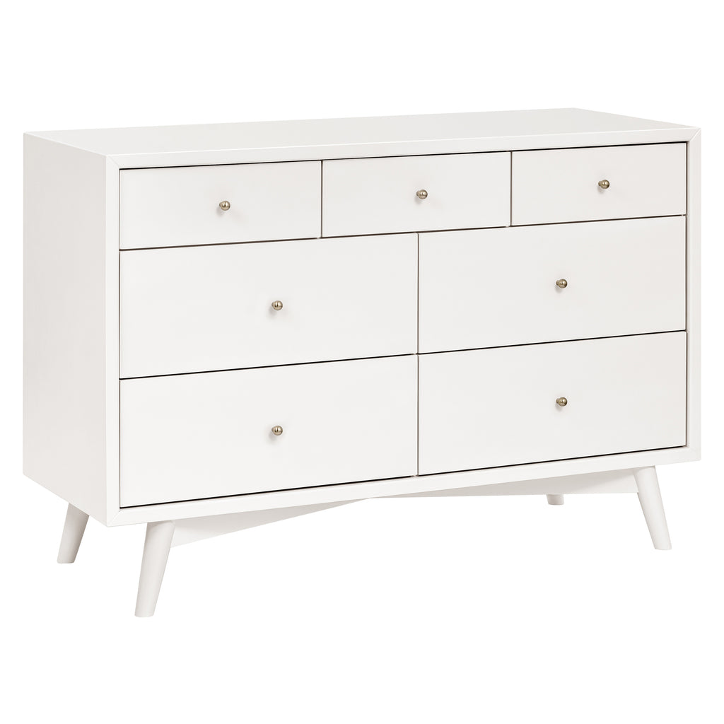 M15916RW,Babyletto,Palma 7-Drawer Double Dresser  Assembled in Warm White