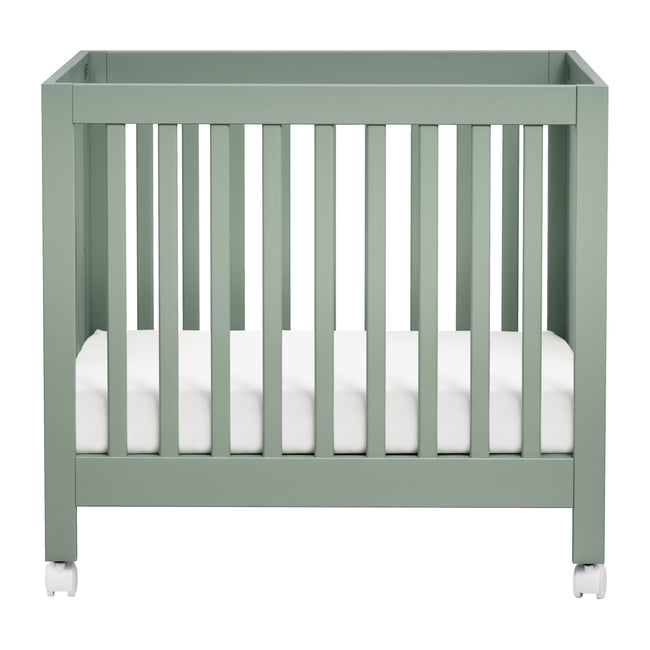 M6698LS,Babyletto,Origami Mini Crib in Light Sage
