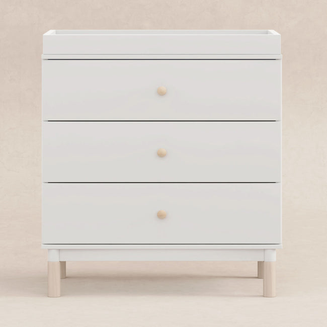 M12923WNX,Babyletto,Gelato 3-Drawer Changer Dresser  Washed Natural Ft w/Removable Changing Tray in White