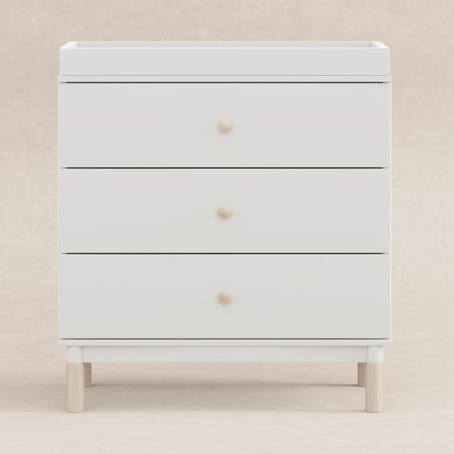 M12923WNX,Babyletto,Gelato 3-Drawer Changer Dresser  Washed Natural Ft w/Removable Changing Tray in White