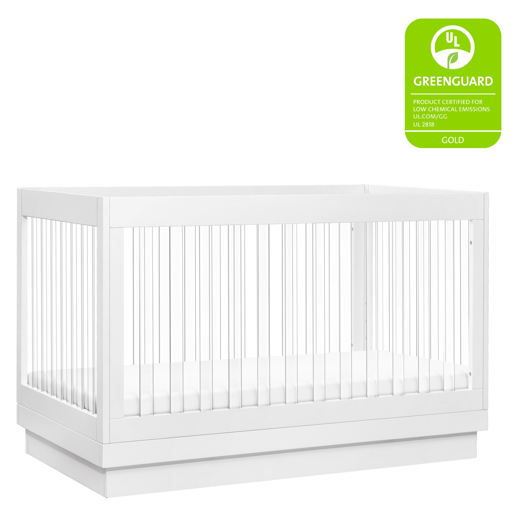 Babyletto Harlow Acrylic 3 in 1 Convertible Crib with Toddler Bed Conversion Kit