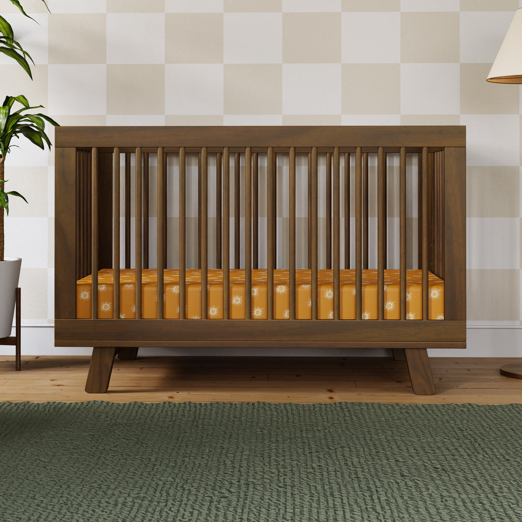 M4201NL,Babyletto,Hudson 3-in-1 Convertible Crib w/Toddler Bed Conversion Kit in Natural Walnut