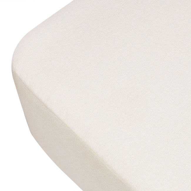 M26385PCMEWLB,Babyletto,Kiwi Gliding Ottoman in Performance Cream Eco-Weave w/ Light Wood Base
