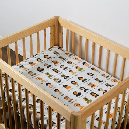 All-Stages Midi Crib Sheet in GOTS Certified Organic Muslin Cotton