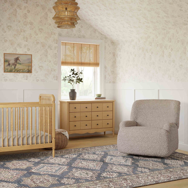 M27687EGS,Namesake,Winslow Extra Wide Recliner and Swivel Glider in Earl Grey Shearling