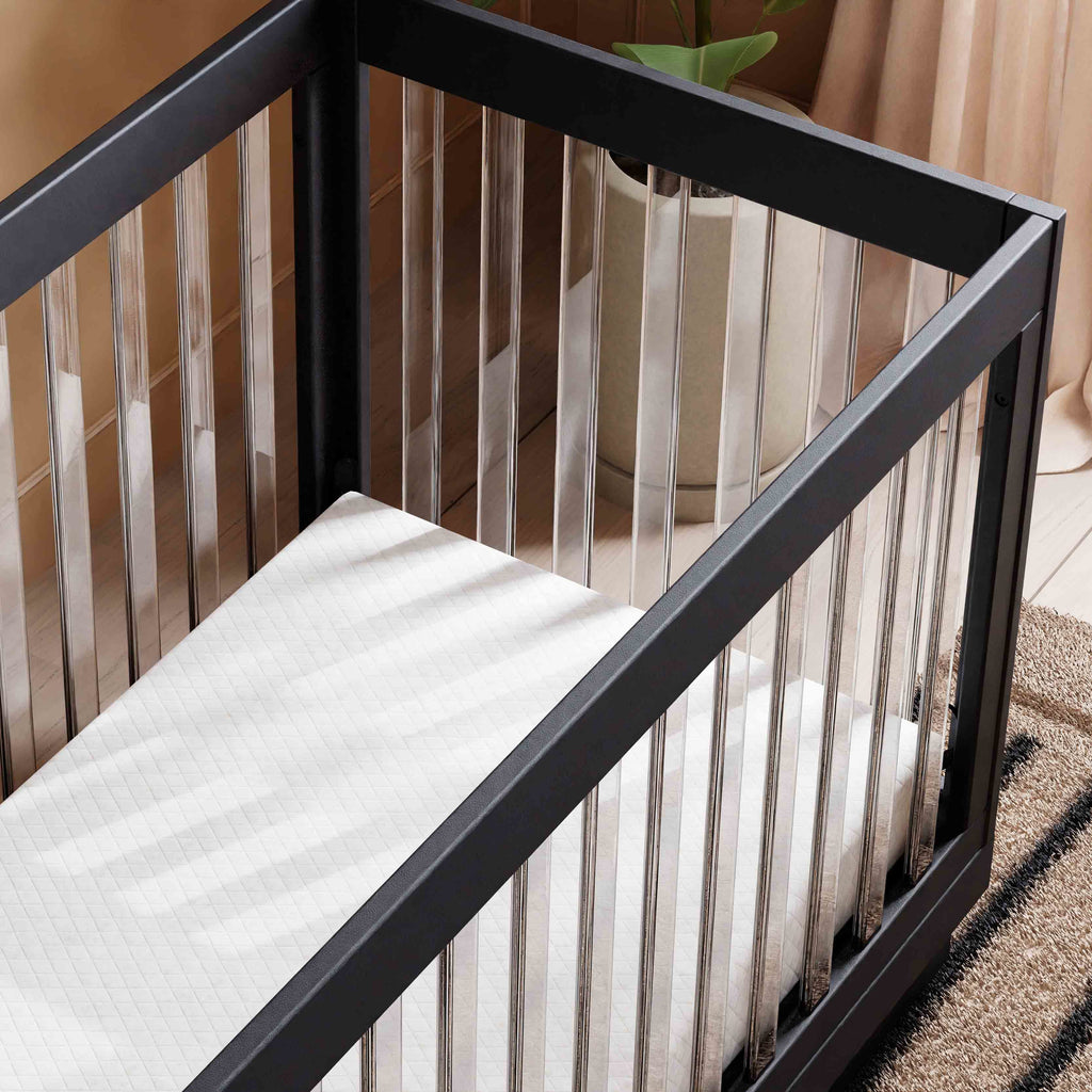 M8601KB,Babyletto,Harlow 3-in-1 Convertible Crib w/Toddler Bed Conversion Kit in Black/Acrylic