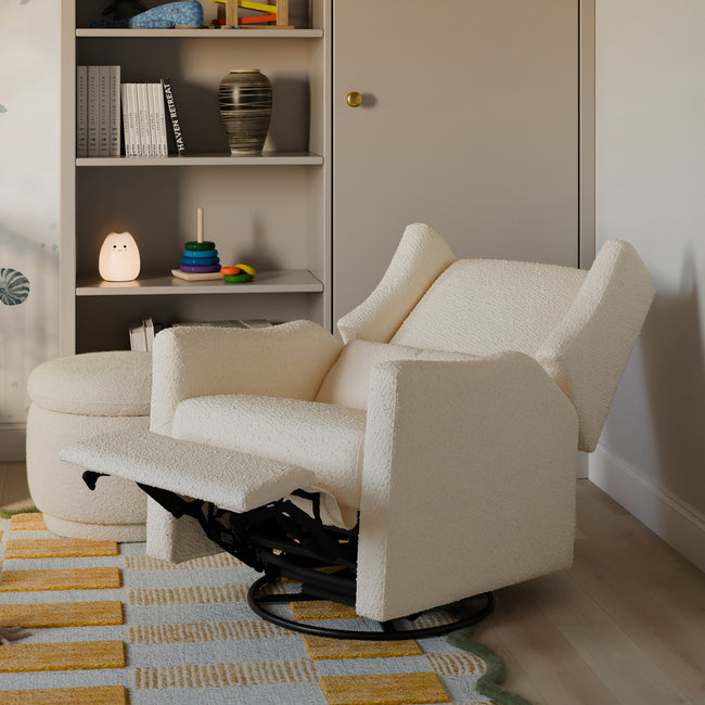 M11277PWB,Babyletto,Kiwi Recliner and Swivel Glider in Performance Ivory Boucle