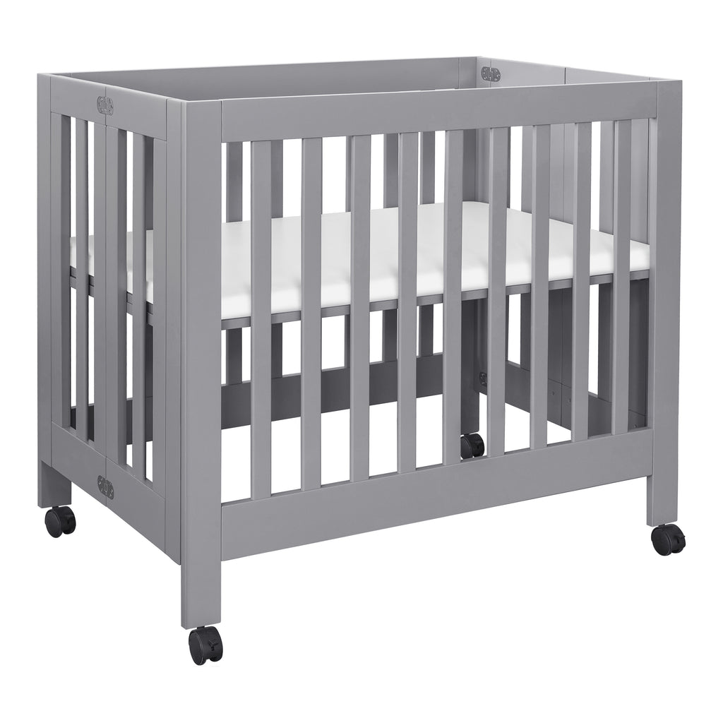 M6698G,Babyletto,Origami Mini Crib in Grey Finish