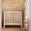 M6698NX,Babyletto,Origami Mini Crib in Washed Natural