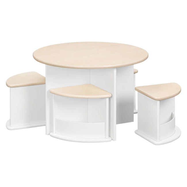 M31720WNX,Babyletto Kids,Nessa Nesting Play Table in White and Washed Natural
