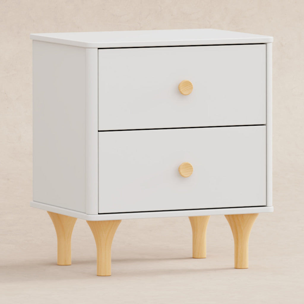 M9060WN,Babyletto,Lolly Nightstand with USB Port in White and Natural