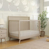 M15901TPE,Babyletto,Palma Mid-Century 4-in-1 Convertible Crib w/Toddler Bed Conversion in Taupe