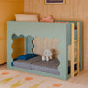 M31194LSHY,Babyletto Kids,Lido Wave Convertible Bunk Bed in Light Sage and Honey