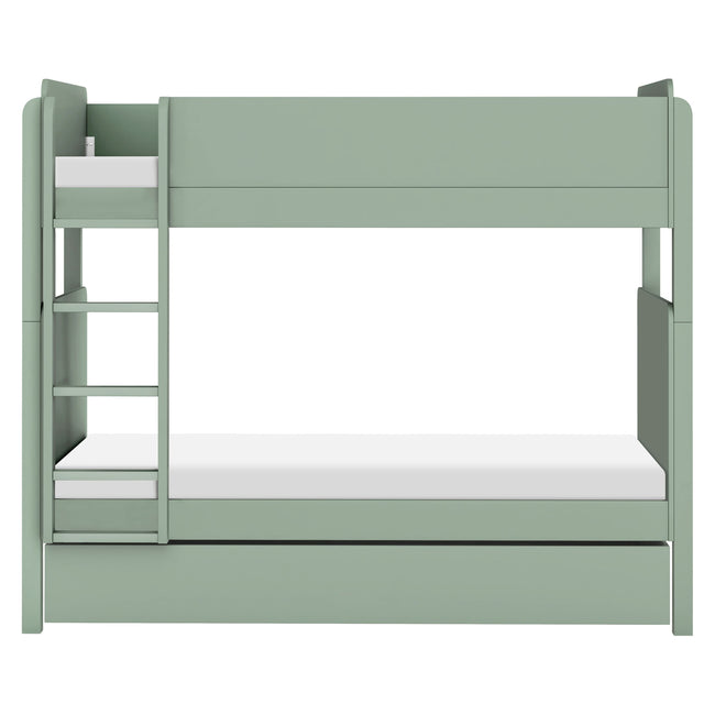 M19173LS,The MDB Family,TipToe Twin Storage Trundle Bed in Light Sage