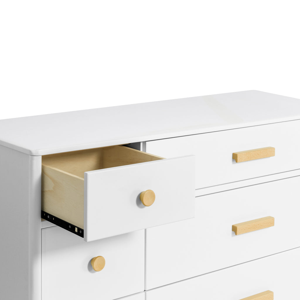 M9016WN,Babyletto,Lolly 6-Drawer Double Dresser  Assembled in White/Natural