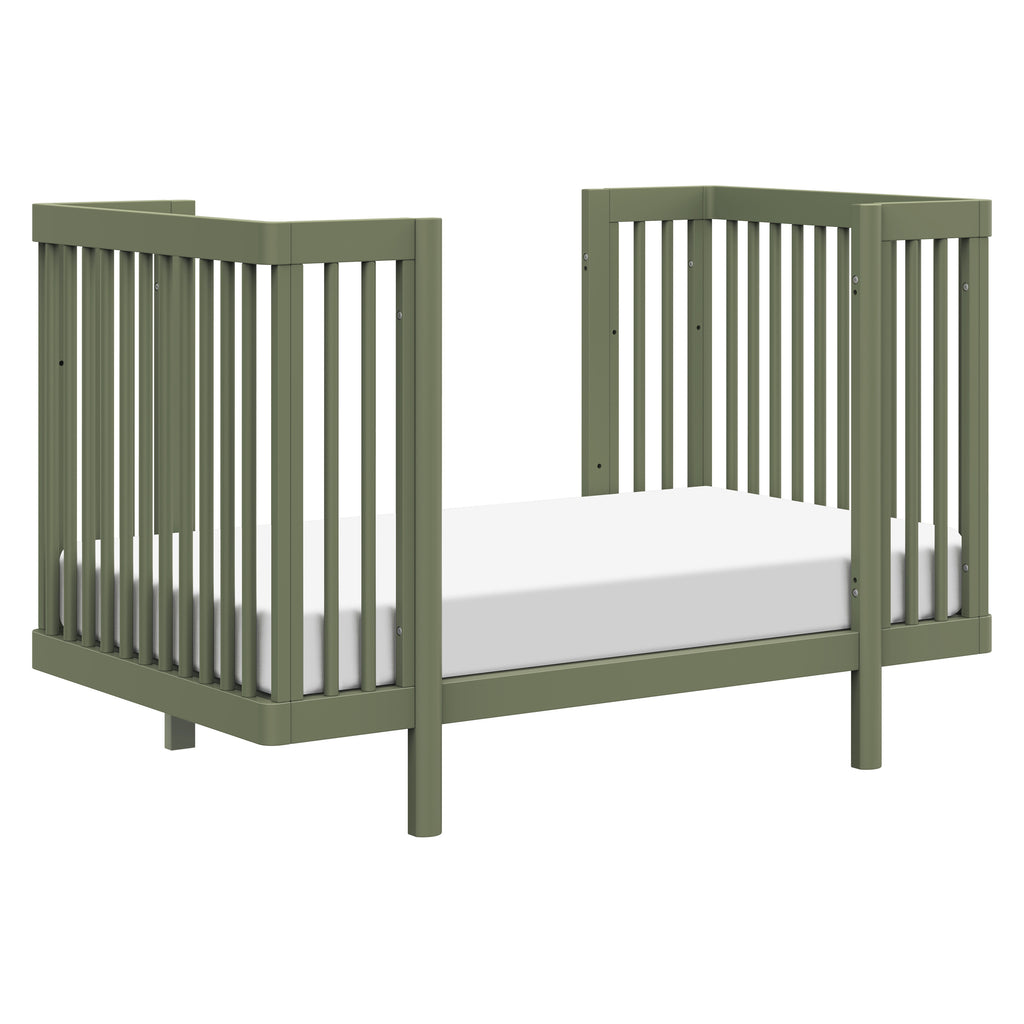 M29880OL,Babyletto,Pogo 8-in-1 Convertible Crib w/All-Stages Conversion Kits in Olive