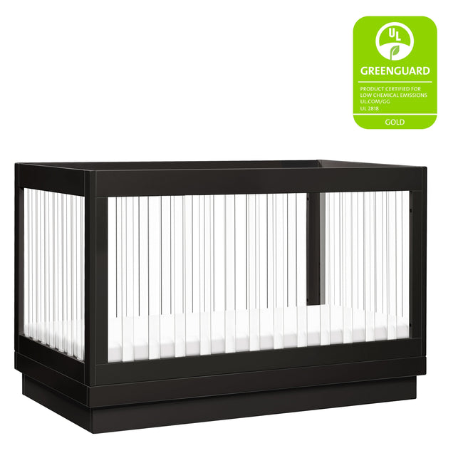 M8601KB,Babyletto,Harlow 3-in-1 Convertible Crib w/Toddler Bed Conversion Kit in Black/Acrylic