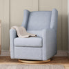 M11288PCETLB,Babyletto,Kiwi Glider Recliner w/ Electronic Control and USB in Performance Blue Chambray Eco-Twill/Light Wood