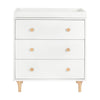 M9023WN,Babyletto,Lolly 3-Drawer Changer Dresser w/Removable Changing Tray in White/Natural