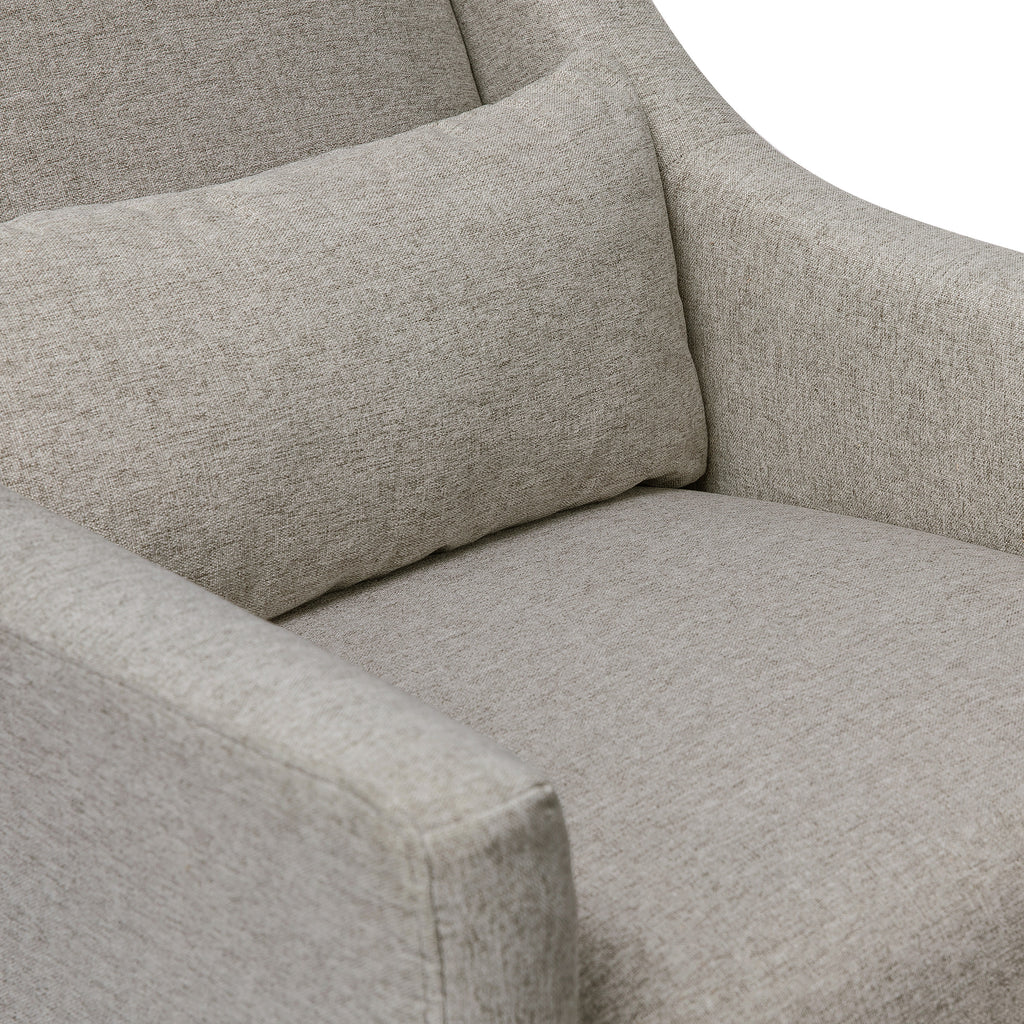 M11287PGEW,Babyletto,Toco Swivel Glider and Ottoman in Performance Grey Eco-Weave w/Natural Feet